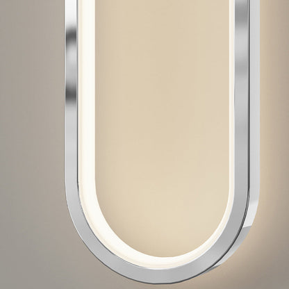 Minimalist Long Oval Hardware Aluminum LED Wall Sconce Lamp