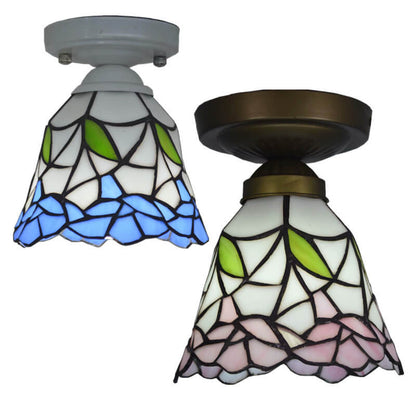 Traditional European Tiffany 1-Light Wall Sconce Lamp