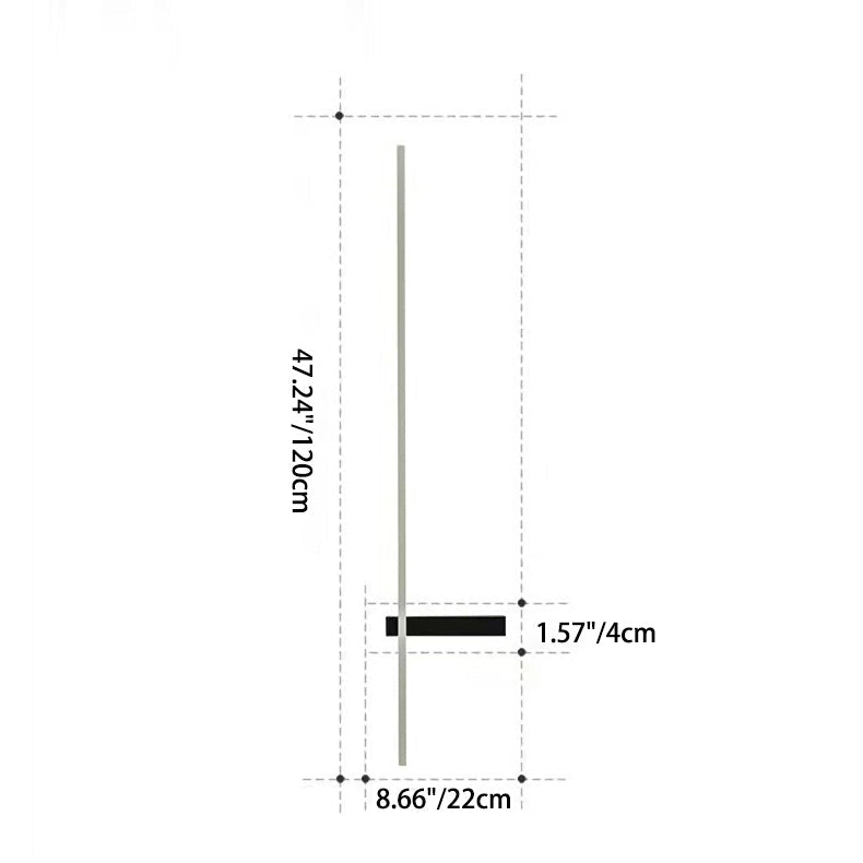 Waterproof Long Iron Acrylic LED Outdoor Wall Sconce Lamp