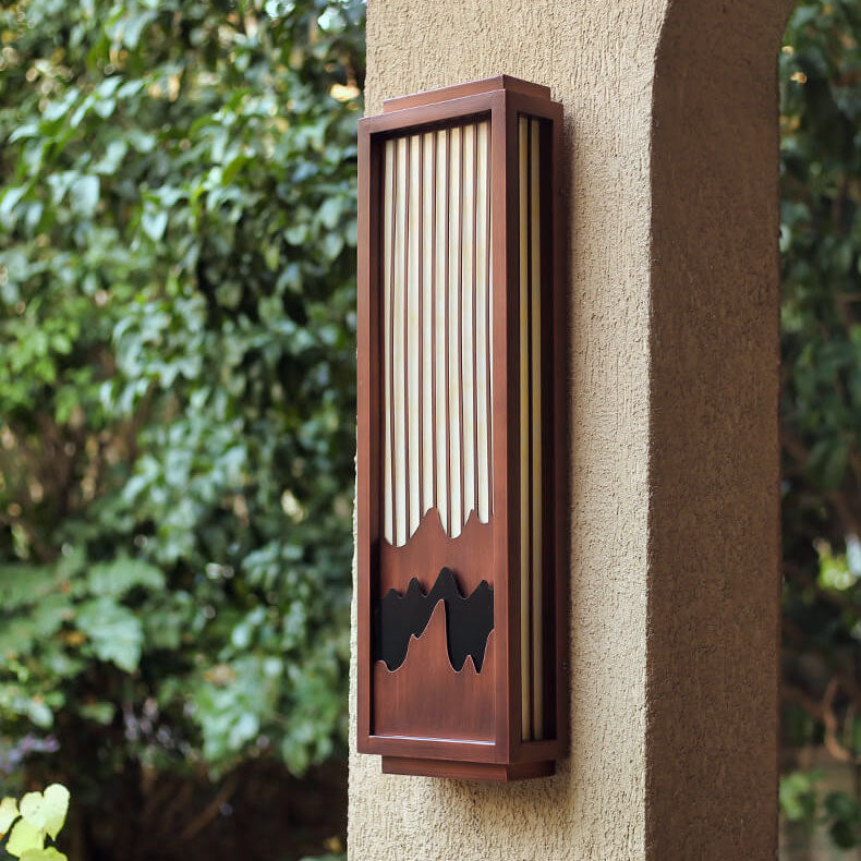 Chinese Steel Outdoor Waterproof 1-Light Wall Sconce Lamp