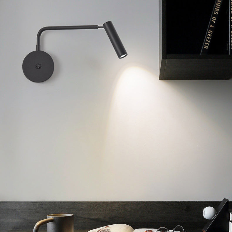Cylindrical Rotatable Iron Aluminum LED Wall Sconce Lamp