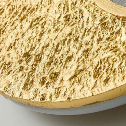 Nordic Round Resin Gold Foil Hardware LED Wall Sconce Lamp
