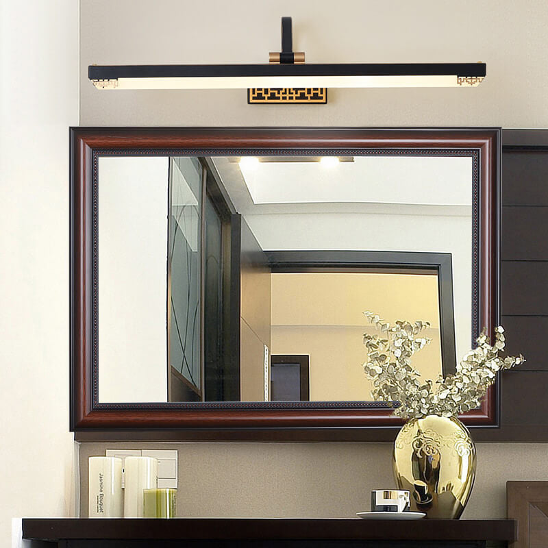 Chinese Iron Bar Rotating LED Mirror Front Wall Sconce Lamp