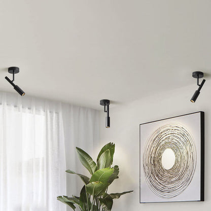 Minimalist Spotlight Rotatable LED Semi-Flush Mount Ceiling Light