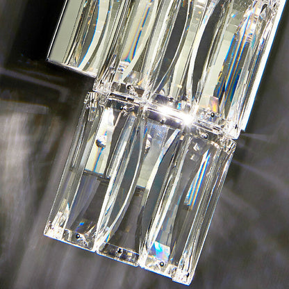 Luxury Silver Crystal Column 3/4/6 Light Wall Sconce Lamp