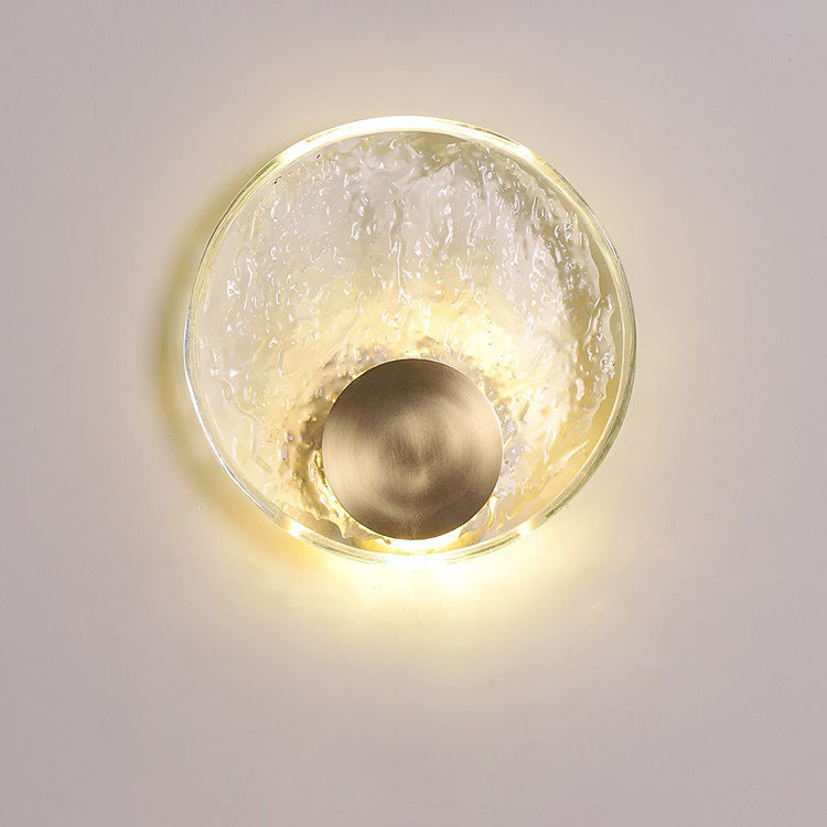 Full Water Ripple Circle Crystal LED Wall Sconce Lamp