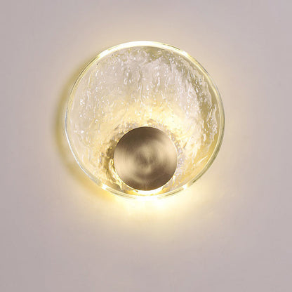 Full Water Ripple Circle Crystal LED Wall Sconce Lamp