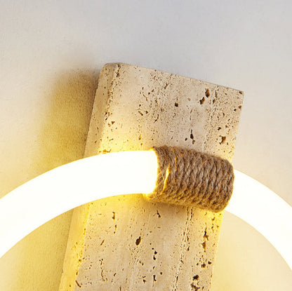 Scandinavian Acrylic Twine Circle LED Wall Sconce Lamp