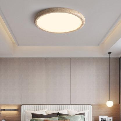 Japanese Travertine Acrylic LED Flush Mount Ceiling Light