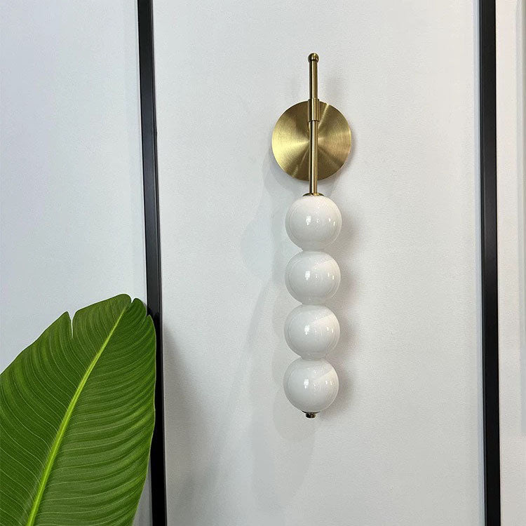 Simplicity Iron Glass Ball 3/5/7-Light Wall Sconce Lamp
