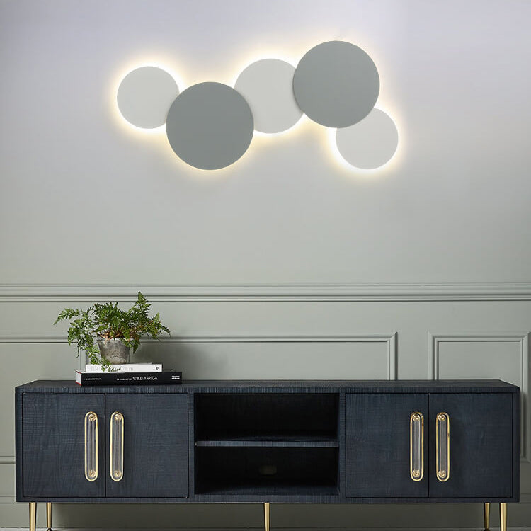 Modern Minimalist Round Eclipse Iron LED Wall Sconce Lamp