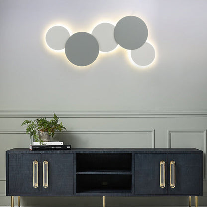 Modern Minimalist Round Eclipse Iron LED Wall Sconce Lamp