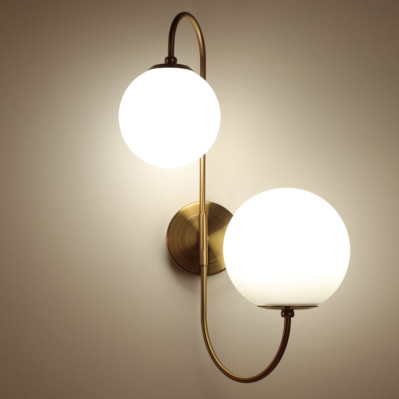 Industrial Magic Bean Glass 2-Light Wall Sconce Lamp