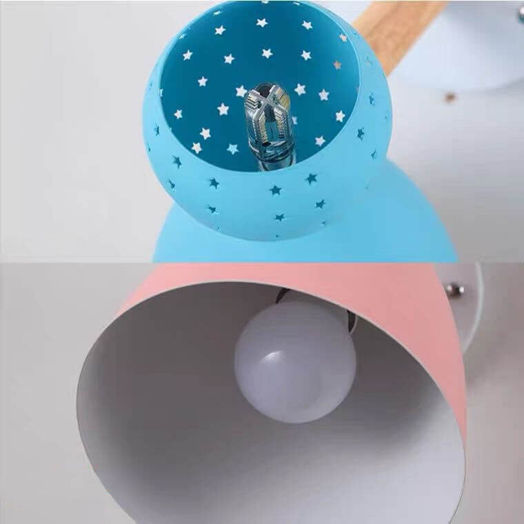 Macaron Solid Color Ironwood 1-Light Wall Sconce Lamp