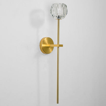 Spherical Strut Iron Crystal 1-Light Wall Sconce Lamp