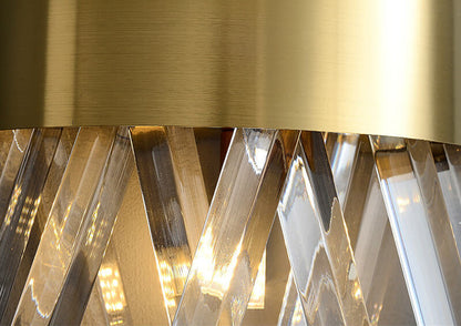 Light Luxury Crystal Strip Design 2-Light Wall Sconce Lamp
