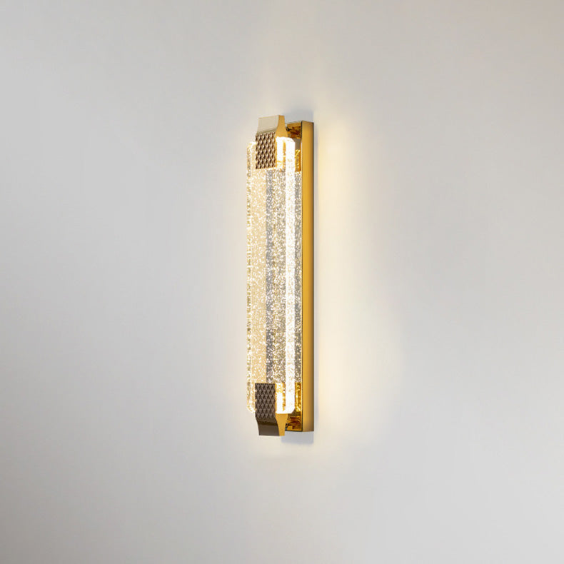 Dazzling Crystal Shade Stainless Steel LED Wall Sconce Lamp