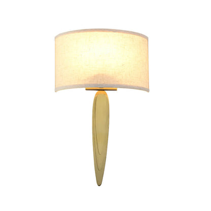 Fabric Mirror Stainless Steel 1-Light Wall Sconce Lamp