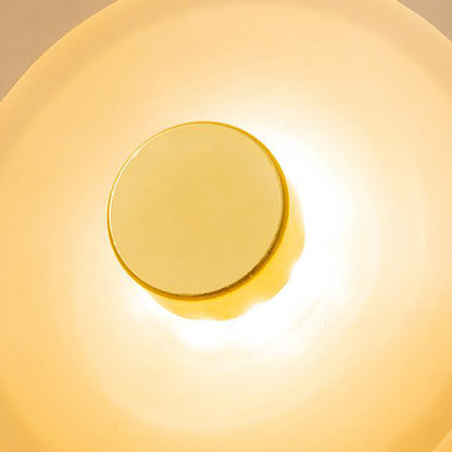 Simplicity Iron Round Glass LED Wall Sconce Lamp