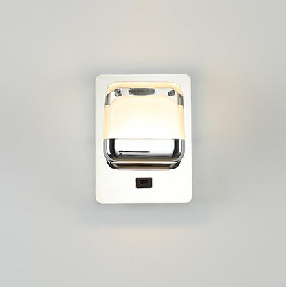 Simple Stainless Steel Square Acrylic LED Wall Sconce Lamp