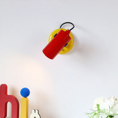 Scandinavian Cylinder 1-Light Adjustable Wall Sconce Lamp