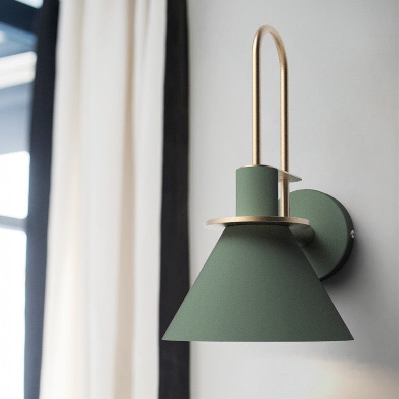 Scandinavian Macaron Horn Iron 1-Light Wall Sconce Lamp