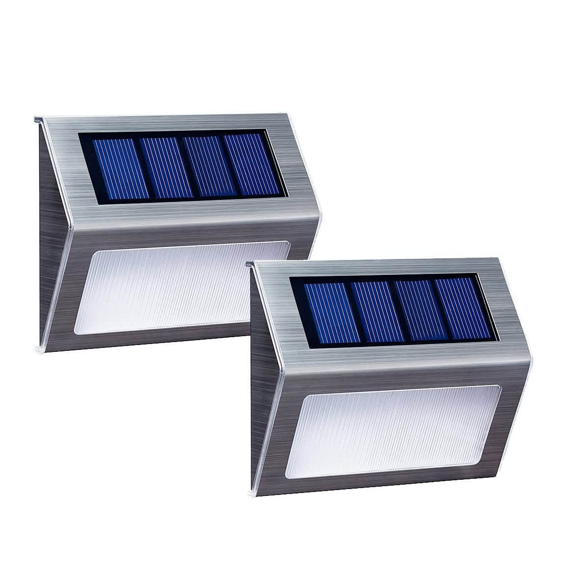 Solar Stainless Steel 3 LED Outdoor Garden Step Light