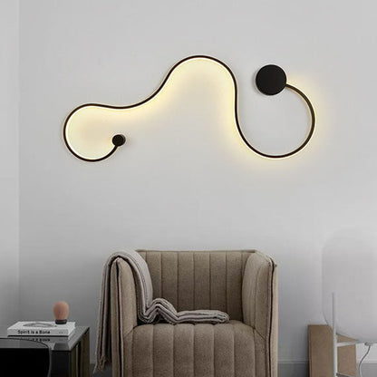 Nordic Aluminum Silicone Lines LED Wall Sconce Lamp