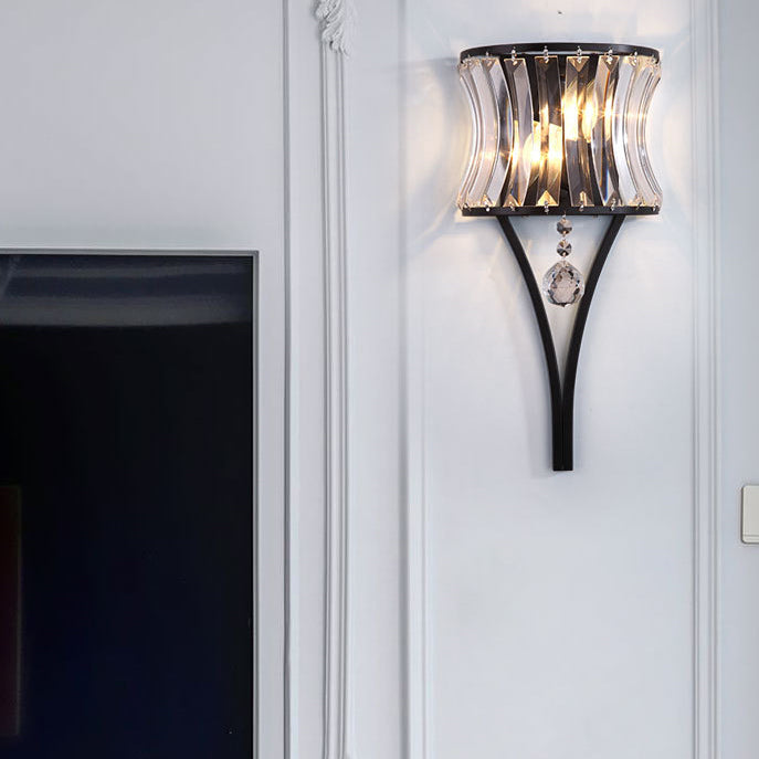 Dazzling Sheet Shade Hardware 2-Light Wall Sconce Lamp