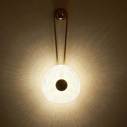 Luxury Round Acrylic Metal Hanging LED Wall Sconce Lamp