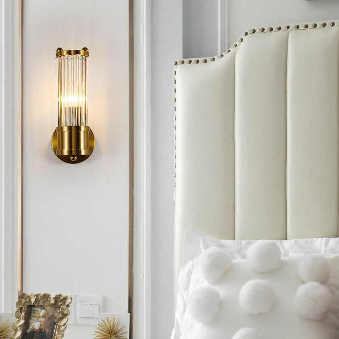 Scandinavian Base Iron Crystal 1/2 Light Wall Sconce Lamp