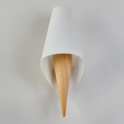 Wide Flare White Glass Shade 1-Light Wall Sconce Lamp