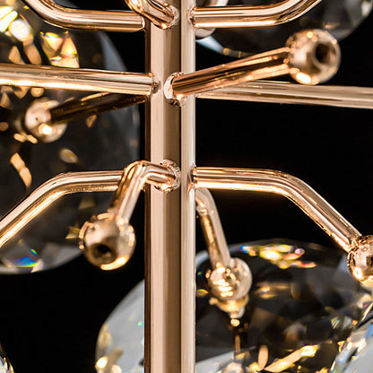 Crystal Round Shade Dandelion Design LED Wall Sconce Lamp