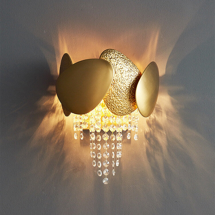 Luxury Crystal Tassel Gold 2/3 Light Wall Sconce Lamp