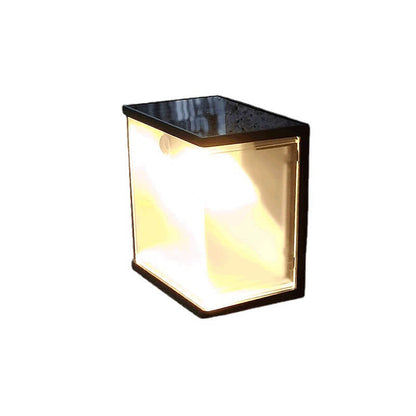 Solar Box Design LED Outdoor Decoration Wall Sconce Lamp