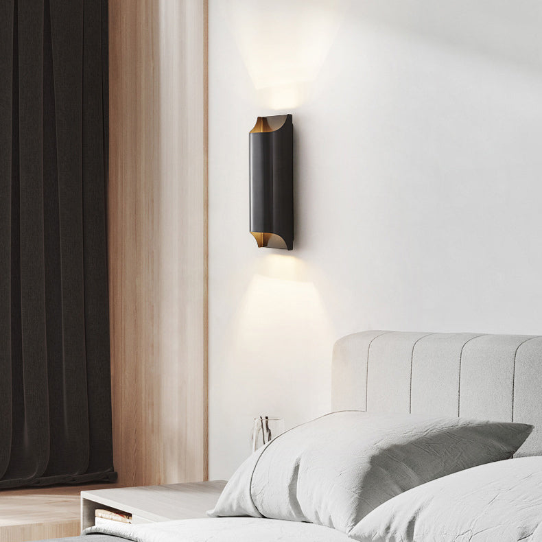 Simplicity Full Copper Column 2-Light Wall Sconce Lamp