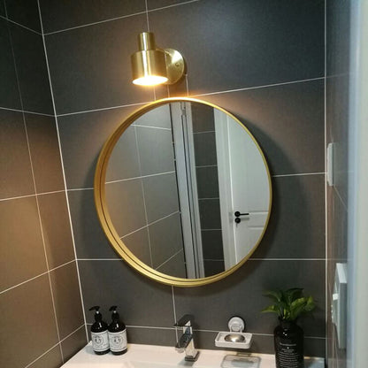 Minimalist Golden Metal Column 1-Light Wall Sconce Lamp