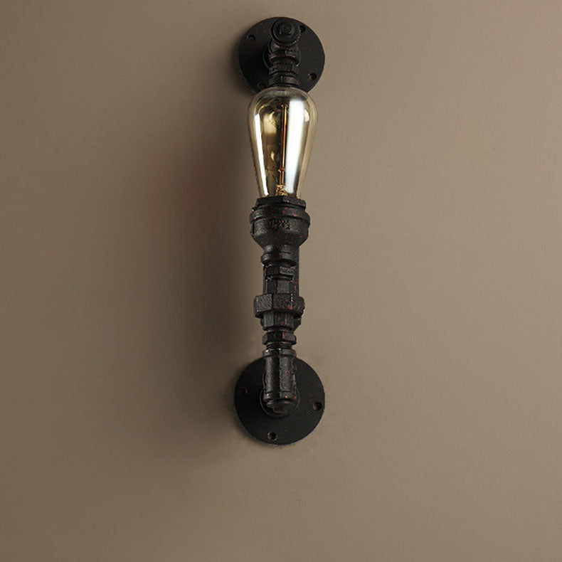 Colonial Water Pipe Metal 1-Light Wall Sconce Lamp