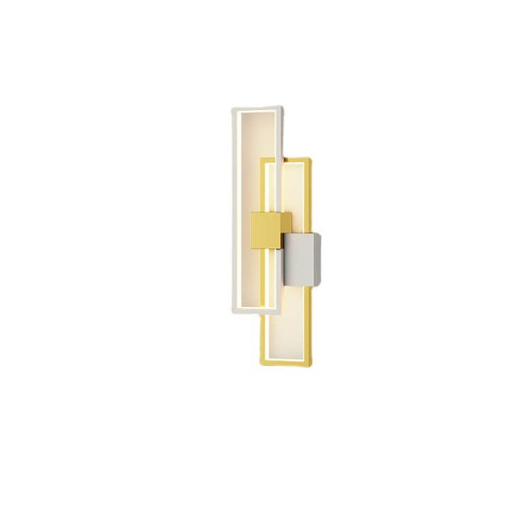 Minimalist Square Frame Iron Silicone LED Wall Sconce Lamp