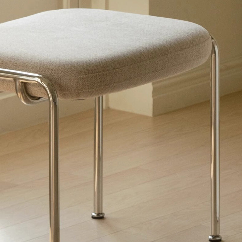 Contemporary Stainless Steel Vanity Stool