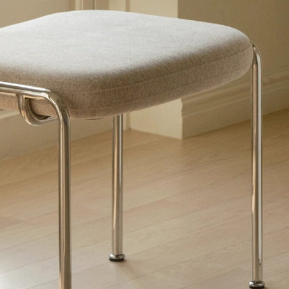 Contemporary Stainless Steel Vanity Stool