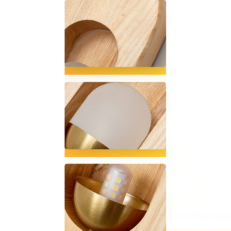 Japanese Frame Acrylic Shade 1-Light Wall Sconce Lamp