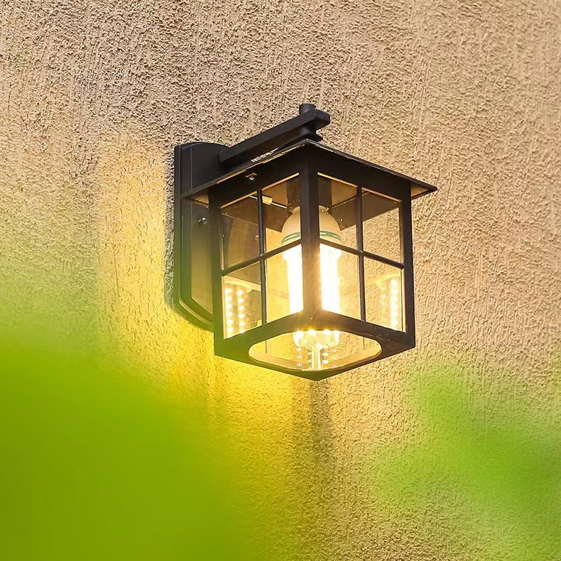 Simplicity Square Glass Shade 1-Light Wall Sconce Lamp