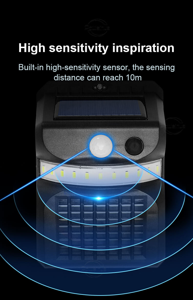 Solar Intelligent Sensor Outdoor Garden Wall Sconce Lamp