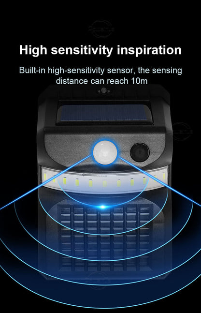 Solar Intelligent Sensor Outdoor Garden Wall Sconce Lamp