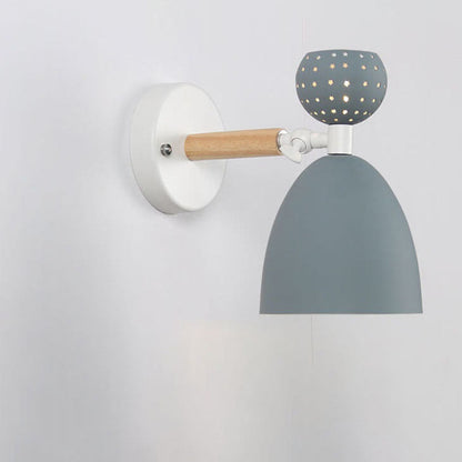 Macaron Solid Color Ironwood 1-Light Wall Sconce Lamp