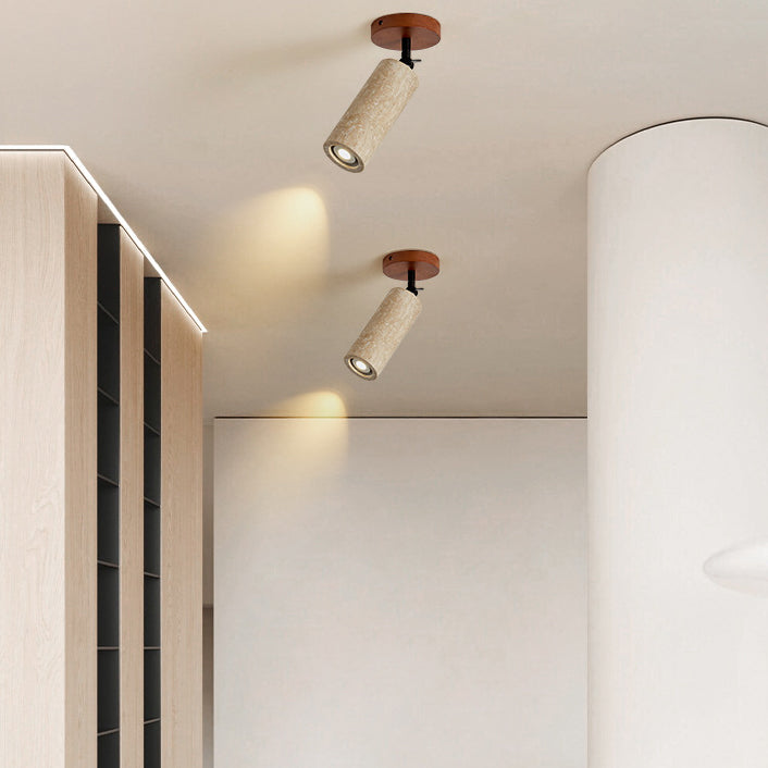 Japanese Cylindrical Spotlight 1-Light Wall Sconce Lamp