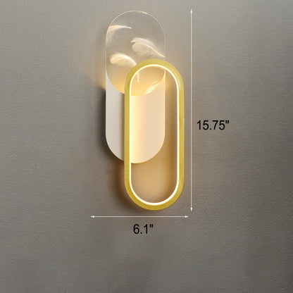 Light Feather Effect Acrylic Geometric LED Wall Sconce Lamp