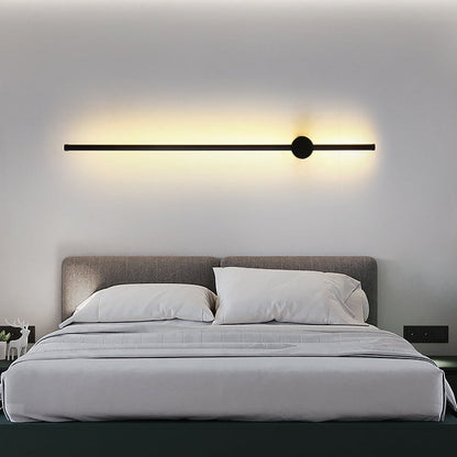 Minimalist Long Aluminum Iron Silicone LED Wall Sconce Lamp