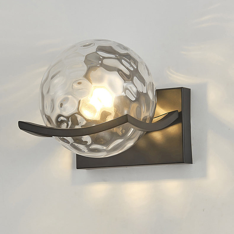 Simplicity Glass Ball Shade 1-Light Wall Sconce Lamp
